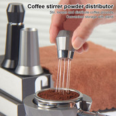 Igla za miješanje espresso kave Profesionalni alat za distribuciju kave za bariste sa stalkom 4 zamjenske igle WDT alat