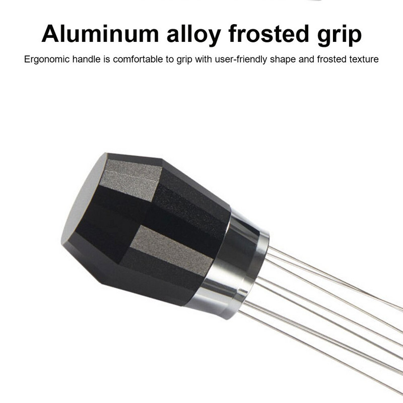 Igla za miješanje espresso kave Profesionalni alat za distribuciju kave za bariste sa stalkom 4 zamjenske igle WDT alat