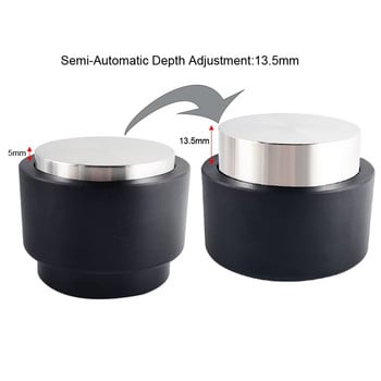 304 Ανοξείδωτο ατσάλι Coffee Tamper Διανομέας Espresso 51mm/53mm/58mm Portafilter Adjustable Powder Hammer Barista Accessories