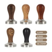 51/53/58/58.3MM Kávé Tamper 304 Rozsdamentes acél Kávépor Kalapács Fogantyú Lapos Eszpresszó Kávétartozékok Barista