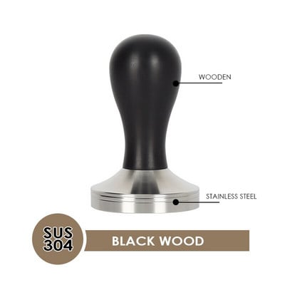 51/53/58/58.3MM Kávé Tamper 304 Rozsdamentes acél Kávépor Kalapács Fogantyú Lapos Eszpresszó Kávétartozékok Barista