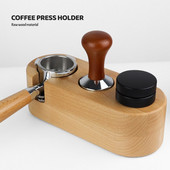 Suport presă de cafea Suport mâner din lemn masiv pulbere ciocan pânză pudră 58 praf presator 51mm bază mâner mașină de cafea