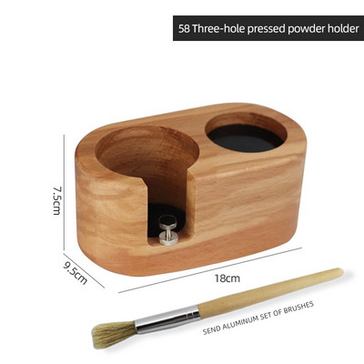 Suport presă de cafea Suport mâner din lemn masiv pulbere ciocan pânză pudră 58 praf presator 51mm bază mâner mașină de cafea