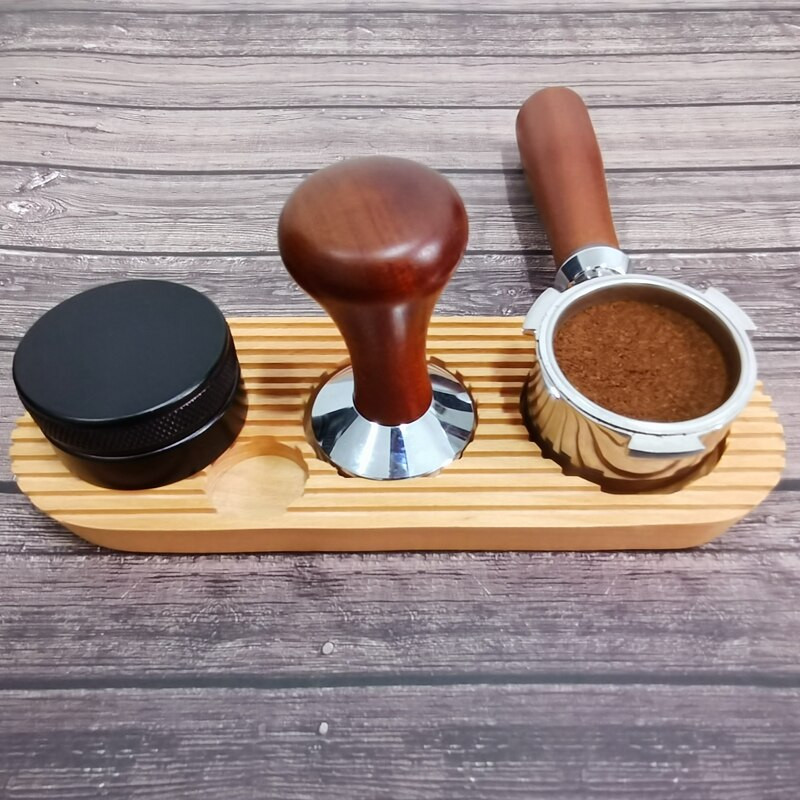 1-4db 51mm 53mm 58mm 304 rozsdamentes acél kávé szabotázs fenék nélküli portafilter állítható 3 szögben dőlt lapos talpú szabotázs szerszámtartó állvány