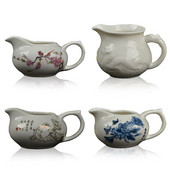 130 ml-es porcelán Gong Dao csésze kézzel készített mintás kerámia Gong Dao Bei teáskannával