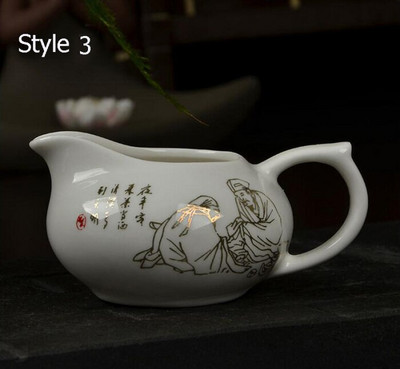 130 ml-es porcelán Gong Dao csésze kézzel készített mintás kerámia Gong Dao Bei teáskannával