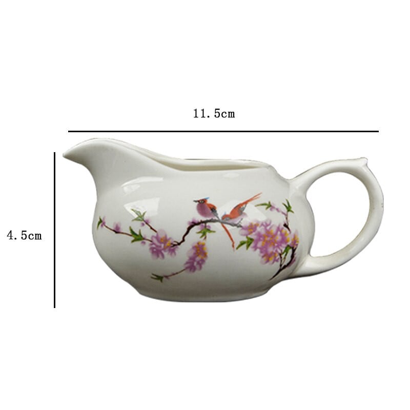 130 ml-es porcelán Gong Dao csésze kézzel készített mintás kerámia Gong Dao Bei teáskannával