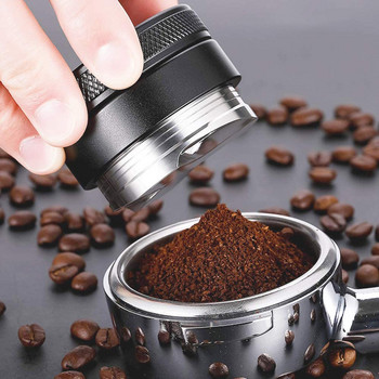 51/53/58mm Ρυθμιζόμενος Διανομέας Καφέ Εργαλείο διανομής Espresso Leveler Tamper with Mat για Breville και Portafilter Coffee