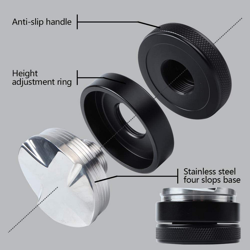 51/53/58 mm podesivi distributer kave Alat za distribuciju espressa Izravnavač s podlogom za Breville i Portafilter kavu