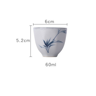 Kínai hagyományos retro teáskészlet 60 ml-es, kézzel festett kerámia kávéscsésze és csészealj készlet porcelán tejes teáscsésze készlet