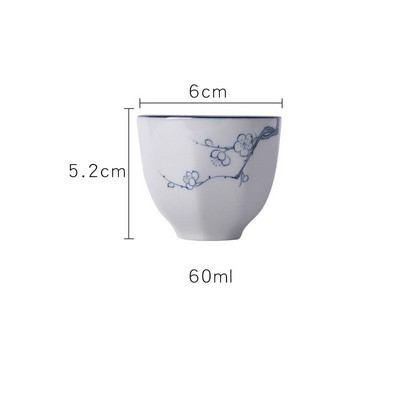 Kínai hagyományos retro teáskészlet 60 ml-es, kézzel festett kerámia kávéscsésze és csészealj készlet porcelán tejes teáscsésze készlet