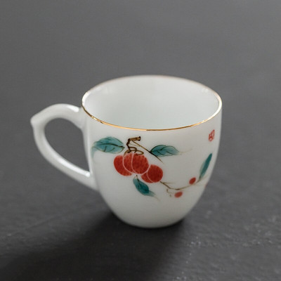 CHANSHOVA 70ml kínai stílusú, kézzel festett kerámia kávés csészealj készlet teáscsésze készlet bögre Ivóeszközök Kínai porcelán H371