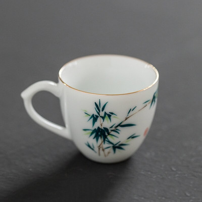 CHANSHOVA 70ml kínai stílusú, kézzel festett kerámia kávés csészealj készlet teáscsésze készlet bögre Ivóeszközök Kínai porcelán H371