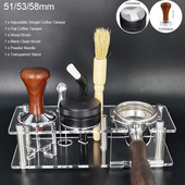 1-6 bucăți 51mm/53mm/58mm Suport suport pentru tamper cafea pentru filtru fără fund Accesorii pentru portafiltru de cafea