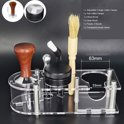 1-6 bucăți 51mm/53mm/58mm Suport suport pentru tamper cafea pentru filtru fără fund Accesorii pentru portafiltru de cafea