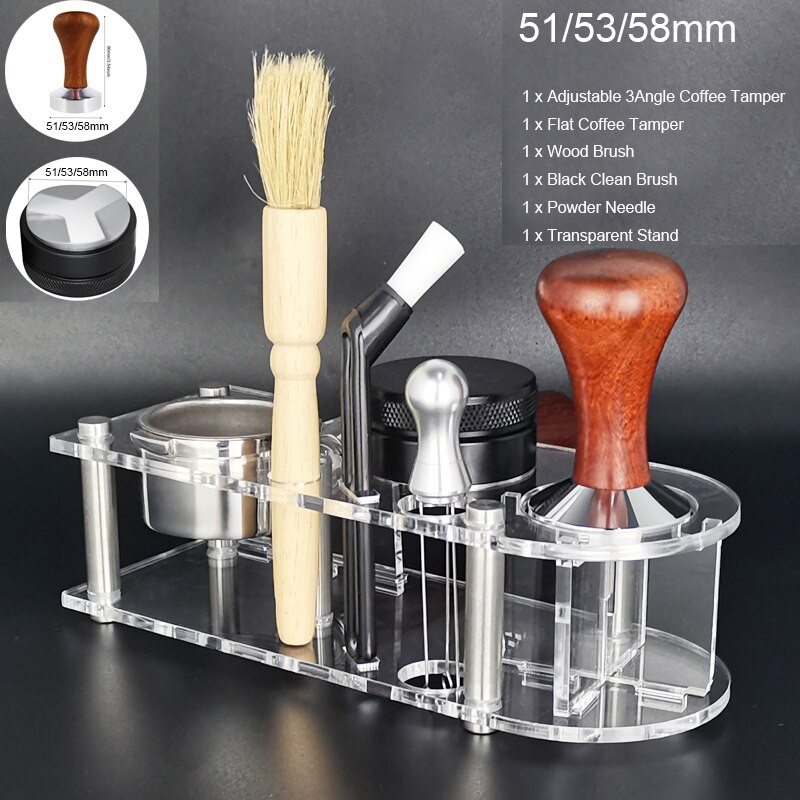 1-6 bucăți 51mm/53mm/58mm Suport suport pentru tamper cafea pentru filtru fără fund Accesorii pentru portafiltru de cafea