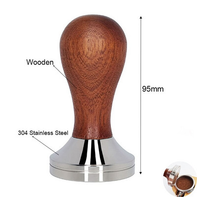 304 Rozsdamentes acél Állítható 51MM 53MM 58MM Kávé Tamper Espresso Barista Kávéfőző Daráló 3 Szög szabotázs kávé