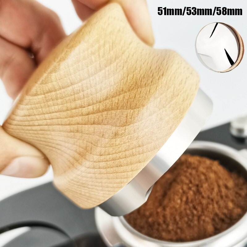 304 Rozsdamentes acél Állítható 51MM 53MM 58MM Kávé Tamper Espresso Barista Kávéfőző Daráló 3 Szög szabotázs kávé