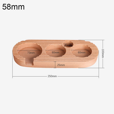1-4 bucăți 3 unghiuri cu bază plată tamper cafea portafiltru fără fund 51mm 53mm 58mm 304 oțel inoxidabil 304 tampers instrumente suport din lemn