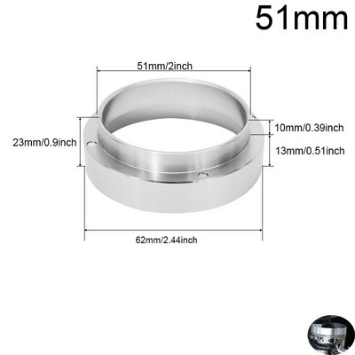 1-4 bucăți 3 unghiuri cu bază plată tamper cafea portafiltru fără fund 51mm 53mm 58mm 304 oțel inoxidabil 304 tampers instrumente suport din lemn