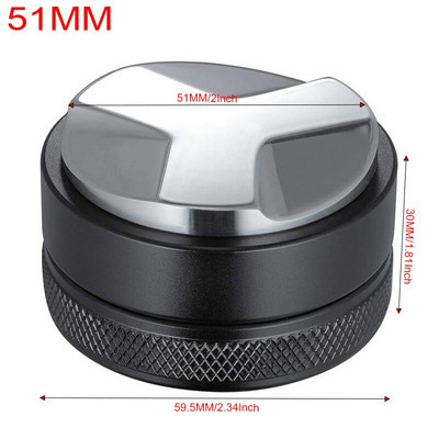 1-4 bucăți 3 unghiuri cu bază plată tamper cafea portafiltru fără fund 51mm 53mm 58mm 304 oțel inoxidabil 304 tampers instrumente suport din lemn