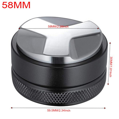 1-4 bucăți 3 unghiuri cu bază plată tamper cafea portafiltru fără fund 51mm 53mm 58mm 304 oțel inoxidabil 304 tampers instrumente suport din lemn