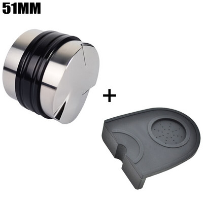 51 mm-es szabotázs és adagoló tölcsér – kétoldalas kávéelosztó/szintező 51 mm-es portaszűrőhöz, 12 mm-es mélységű kézi szabotázshoz