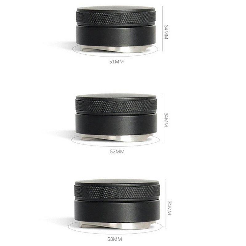 Razdjelnik kave, Alat za distribuciju espressa/izravnavač, 3 kutna nagiba, podesivi nabijač za dlan, odgovara 51/53/58 mm portafilteru