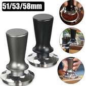 51/53/58 mm kalibrált nyomásszabotázs kávéhoz és eszpresszóhoz - 304 rozsdamentes acél rugós talpú vízszintes szerszám Barista számára