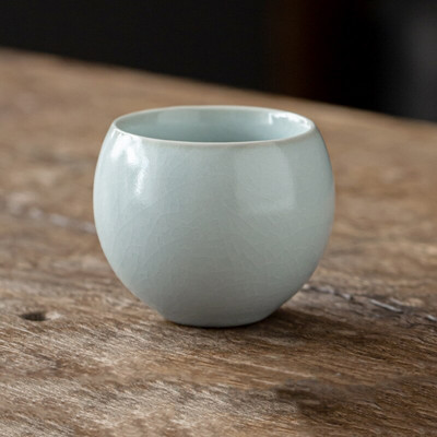 CHANSHOVA 100 ml kínai stílusú Crackle kerámia teás csészealj készlet kávéscsészék csészealj Kína ru kemence porcelán H584