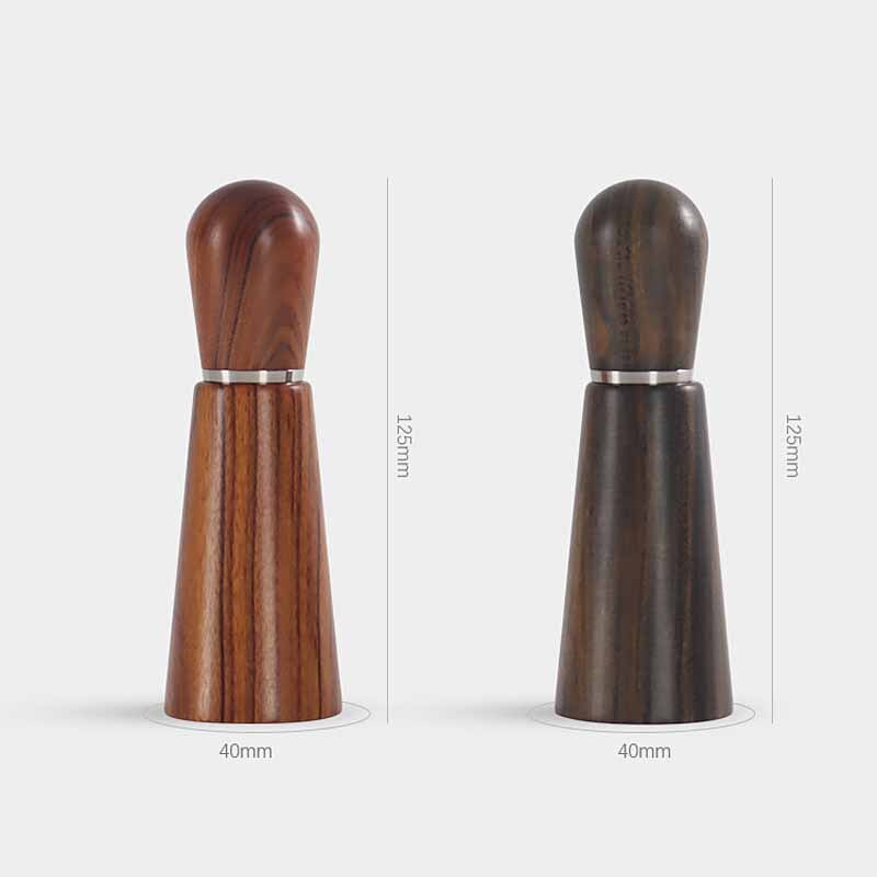 Woodiness Espresso Blender Metal Wdt Tool savaime išsilyginantis stovas Kavos audinio miltelių adata pušies virimo aparatas juodas su pagrindine rankena