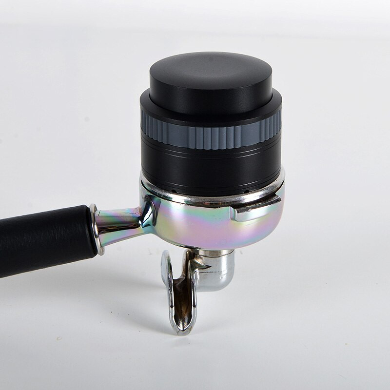Kávéelosztó Espresso Tamper Rozsdamentes Acél Nyomás Lapos Kávé Tamper Precíziós Döngölő Kávéelosztó 58mm