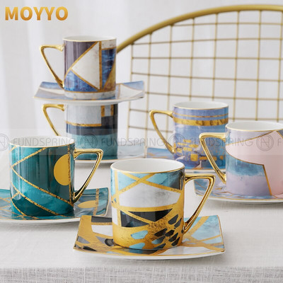Euroopa stiilis kerge luksuslik Bone China kohvitass koos alustassi komplektiga keraamiline teetass