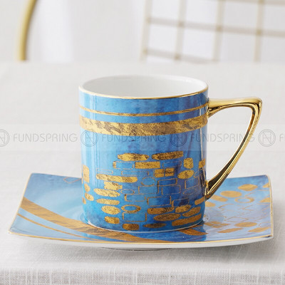 Európai stílusú könnyű luxus Bone China kávéscsésze csészealjkészlettel Kerámia teáscsésze