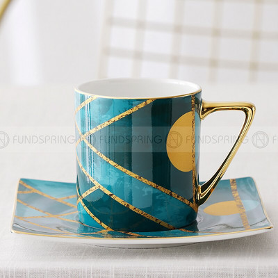 Európai stílusú könnyű luxus Bone China kávéscsésze csészealjkészlettel Kerámia teáscsésze