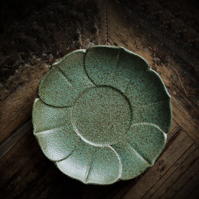 CHANSHOVA 45ml Kínai stílusú Kézzel készített Retro világoszöld Kerámia kávés csészealj készlet teáscsésze csészealj készlet Kínai kerámia H465