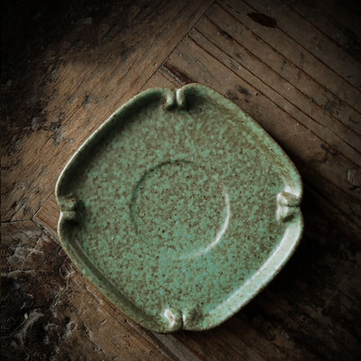 CHANSHOVA 45ml Kínai stílusú Kézzel készített Retro világoszöld Kerámia kávés csészealj készlet teáscsésze csészealj készlet Kínai kerámia H465