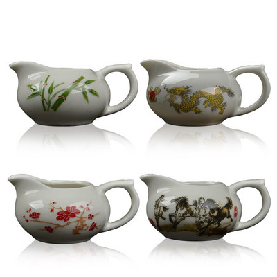 Ceașă de ceai din ceramică Gong Dao Bei, 4 stiluri, 130 ml, cu model lucrat manual ceașcă de servire pentru ceai verde