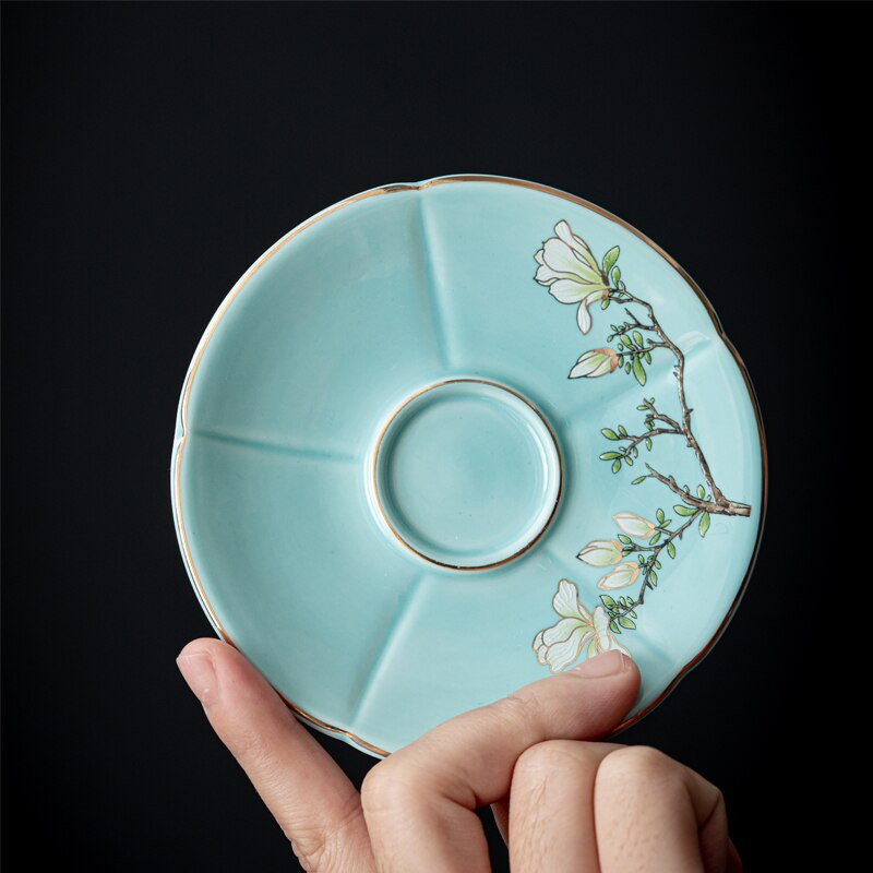 CHANSHOVA Ručno izrađena keramika u kineskom stilu 50 ml set šalica za čaj i tanjurić Personality Kineski porculan H659