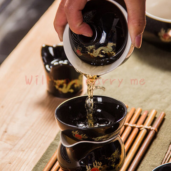 Цедки за чай Инфузьор Филтър Гевгир Ръчни занаяти Инструмент за чай Китай Кунг Фу Сервиз за чай Керамика Благороден чайник за сватба и подарък D015
