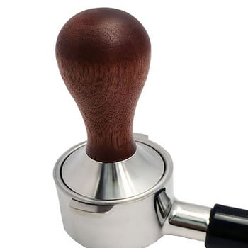 Coffee Tamper Calibrated Tamper 51/53/58mm Εργαλείο πρέσας καφέ με βάση 304 από ανοξείδωτο χάλυβα & λαβή από μασίφ ξύλο