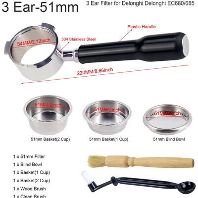 Coffee Barista Tools Szabotázs 51 mm-es sarok tejhabosító kancsó espresso kávéfőző intelligens adagoló gyűrű tű szűrőhöz
