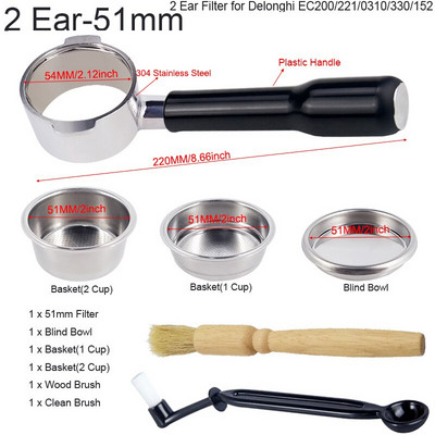 Coffee Barista Tools Szabotázs 51 mm-es sarok tejhabosító kancsó espresso kávéfőző intelligens adagoló gyűrű tű szűrőhöz