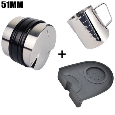 Coffee Barista Tools Szabotázs 51 mm-es sarok tejhabosító kancsó espresso kávéfőző intelligens adagoló gyűrű tű szűrőhöz