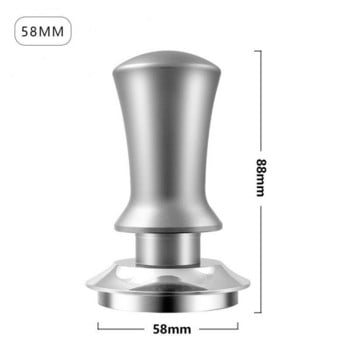 51mm/53mm/58mm Coffee Tamper Σταθερής πίεσης Ανοξείδωτο ατσάλι, στερεό, ρυθμιζόμενο ελατήριο Coffee Press Hammer Home Coffeeware