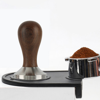 Набивка за кафе 51/53/58 мм Дървен чук за кафе на прах 304 Аксесоари за кафе с плоска основа от неръждаема стомана