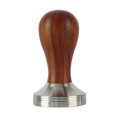 Nabijač za kavu 51/53/58 mm Drveni čekić za kavu u prahu Pribor za kavu s ravnom bazom od nehrđajućeg čelika 304
