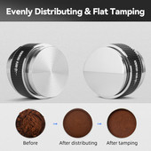 Reguliuojamas dvipusis kavos tamperis 51/53/58 mm espreso miltelių tamperiai plaktukas Profesionalus tampinimo aparatas Barista Priedai