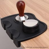 Kavos presavimo padėklas Neslystantis kampinis pagalvėlės kompresoriaus užpildymo pagrindas silikoninis kavos rankenos padas Baro skaitiklio miltelių plaktukas