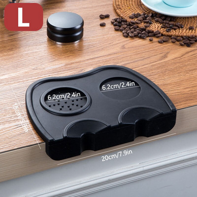 Kavos presavimo padėklas Neslystantis kampinis pagalvėlės kompresoriaus užpildymo pagrindas silikoninis kavos rankenos padas Baro skaitiklio miltelių plaktukas